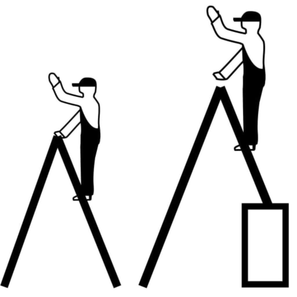 Produktabbildung Nr. 12: KRAUSE® STABILO Teleskopleiter mit Stufen, beidseitig begehbar, 2 x 7 Stufen