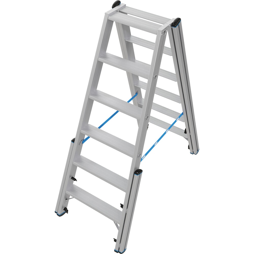 Produktabbildung Nr. 4: KRAUSE® STABILO Teleskopleiter mit Stufen, beidseitig begehbar, 2 x 6 Stufen