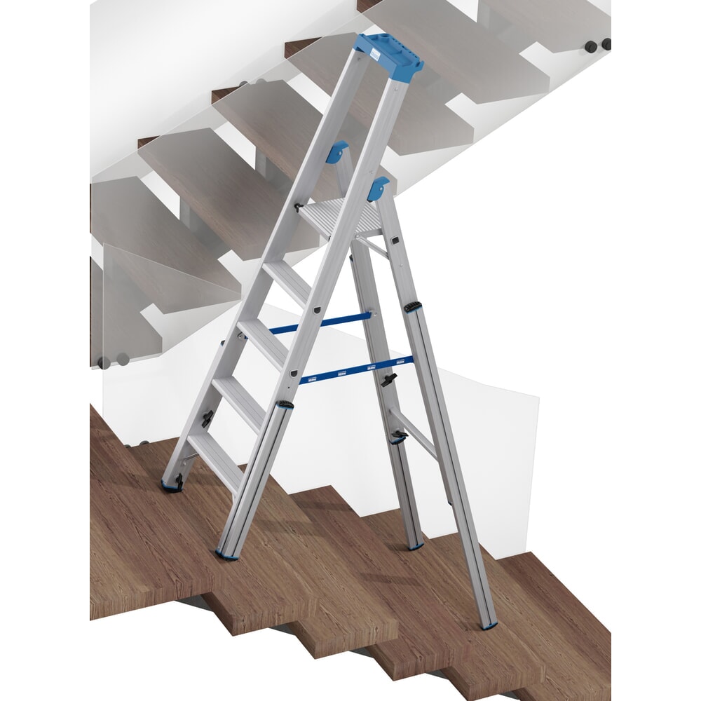 Produktabbildung Nr. 4: KRAUSE® STABILO Teleskopleiter mit Stufen, einseitig begehbar, 5 Stufen