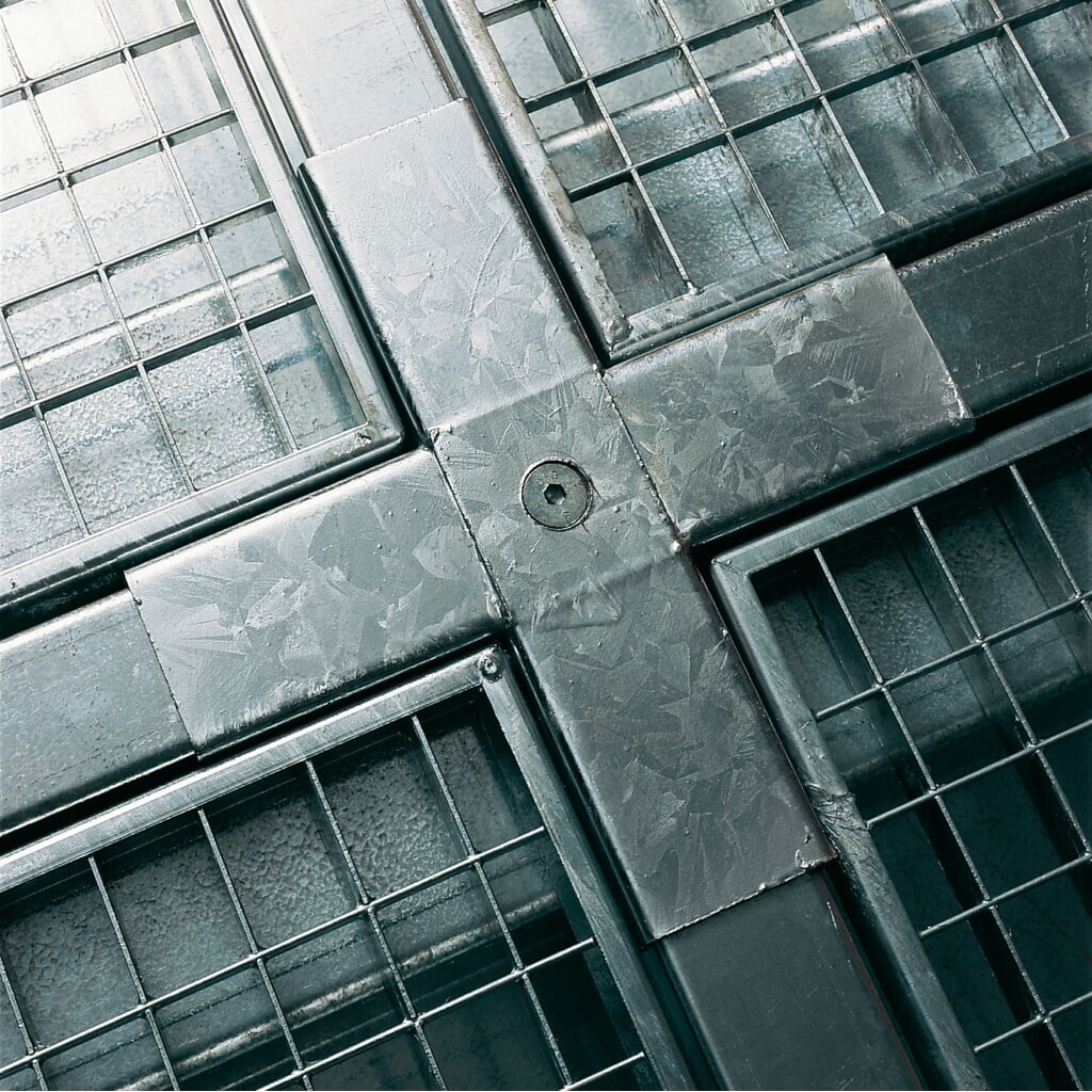 Kreuzverbinder für SAFE Flach-Auffangwanne aus Stahl, TK 6.500 kg/m² Produktabbildung Nr. 2: Kreuzverbinder für SAFE Flach-Auffangwanne aus Stahl, TK 6.500 kg/m²