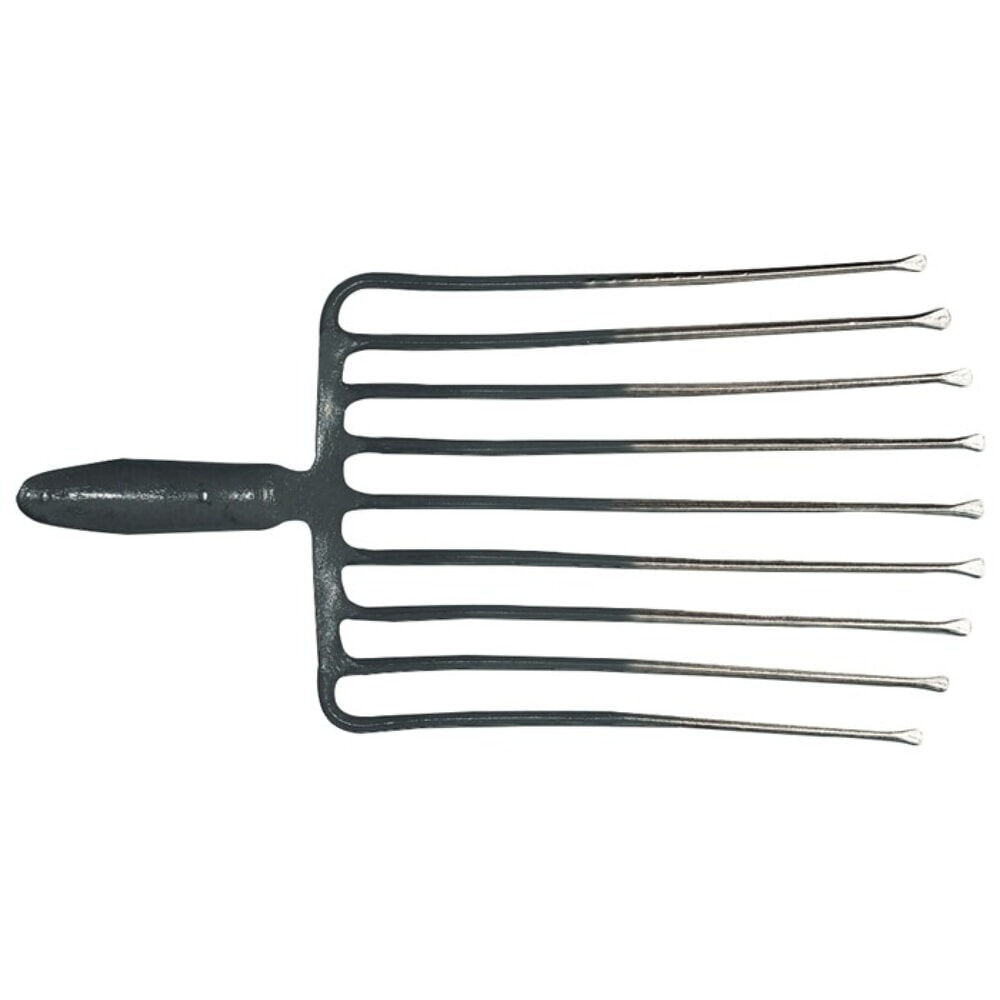 Produktabbildung: KRUMPHOLZ Steingabel, m. Federdülle, ohne Stiel, 9, Zinkenlänge 330 mm, Stahl, rot-silber lackiert
