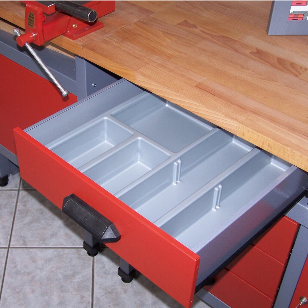 Kunststoff-Schubladeneinteilung für Profi-Baukastensystem, 5 Fächer Produktabbildung: Kunststoff-Schubladeneinteilung für Profi-Baukastensystem, 5 Fächer