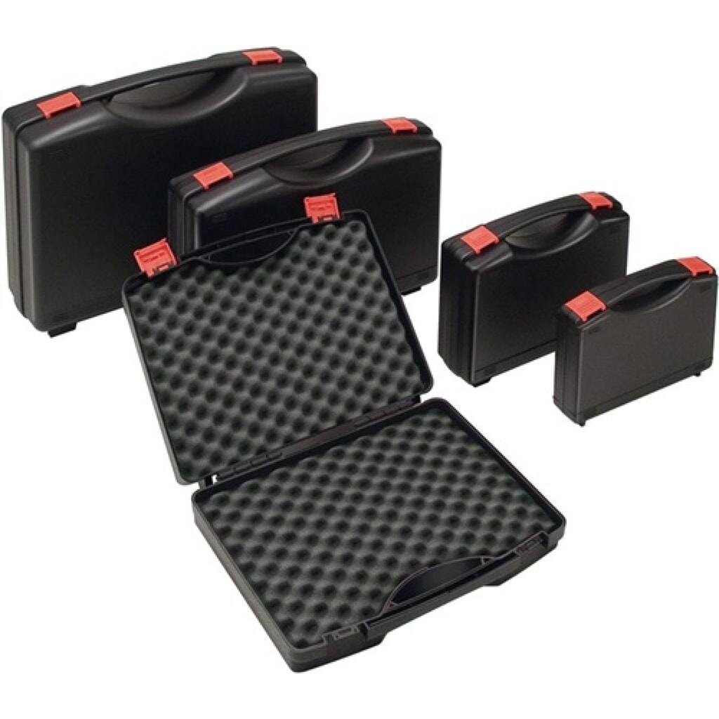 Ku.-Koffer L235xB185xH48mm PP 1 Griff m.Schaumstoffeinlage schwarz Produktabbildung: Ku.-Koffer L235xB185xH48mm PP 1 Griff m.Schaumstoffeinlage schwarz