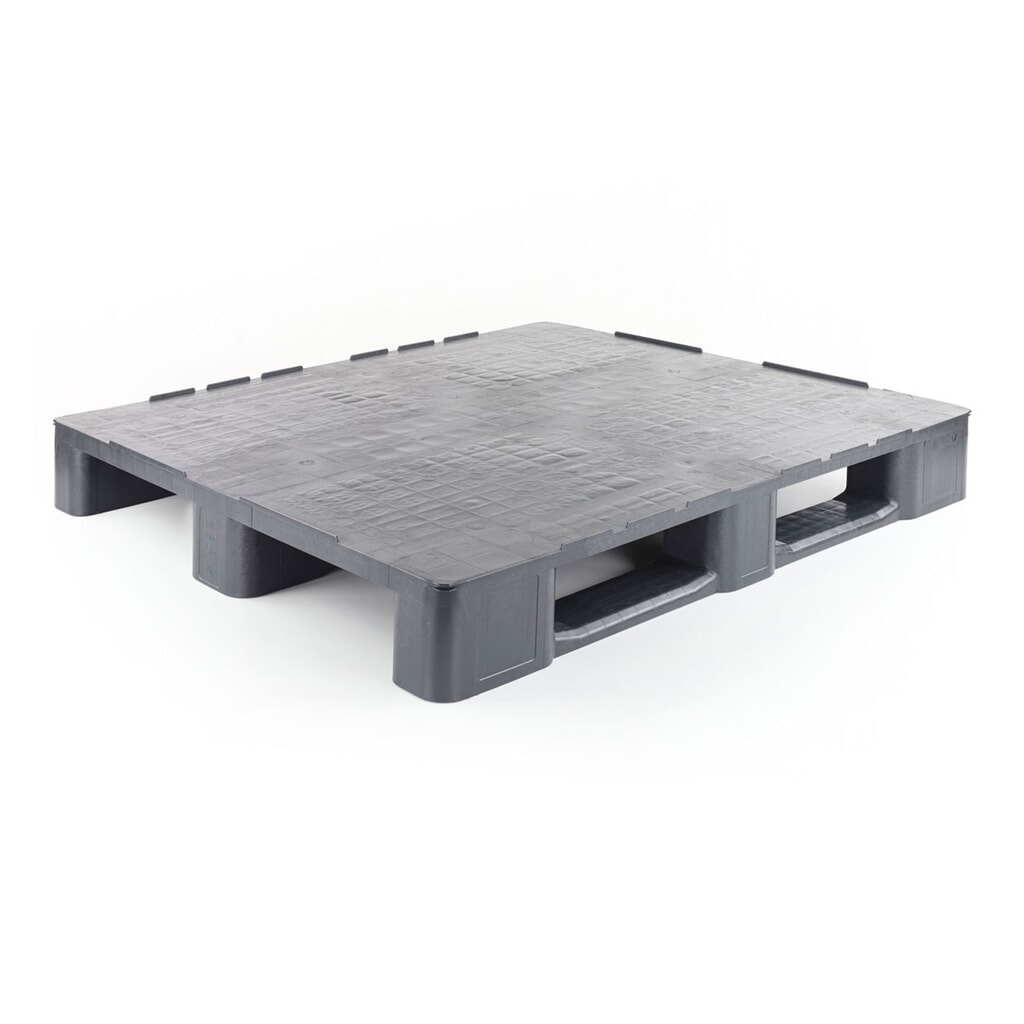Kunststoffpalette, 1200x1000x145 mm, mit geschlossenem Oberdeck Produktabbildung: Kunststoffpalette, 1200x1000x145 mm, mit geschlossenem Oberdeck