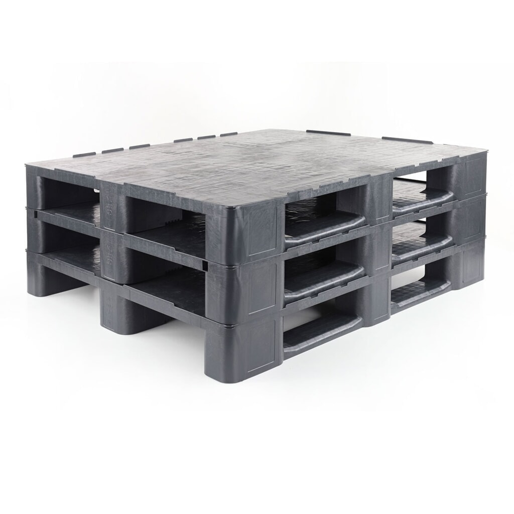 Kunststoffpalette, 1200x1000x145 mm, mit geschlossenem Oberdeck Produktabbildung Nr. 3: Kunststoffpalette, 1200x1000x145 mm, mit geschlossenem Oberdeck