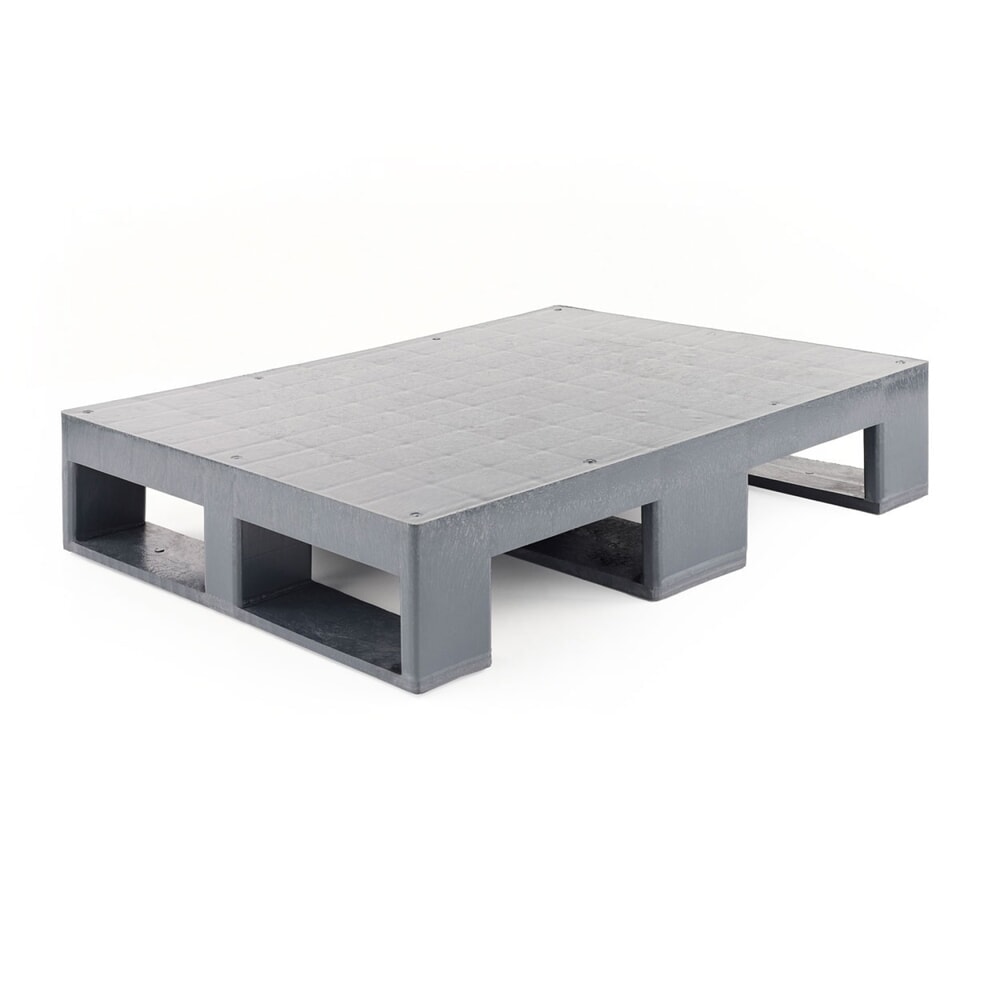 Produktabbildung: Kunststoffpalette, dunkelgrau, 800x600x150 mm