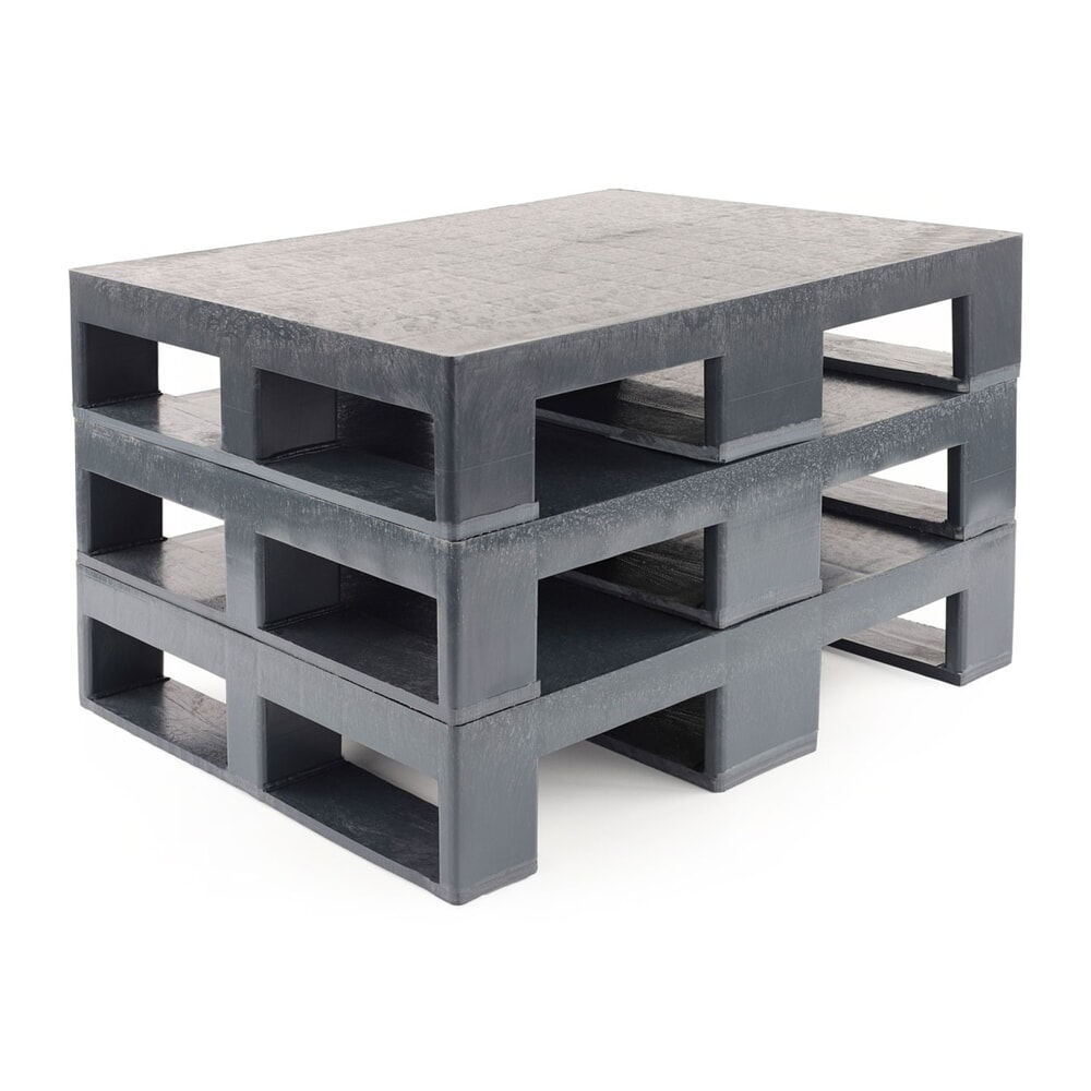 Produktabbildung Nr. 3: Kunststoffpalette, dunkelgrau, 800x600x150 mm
