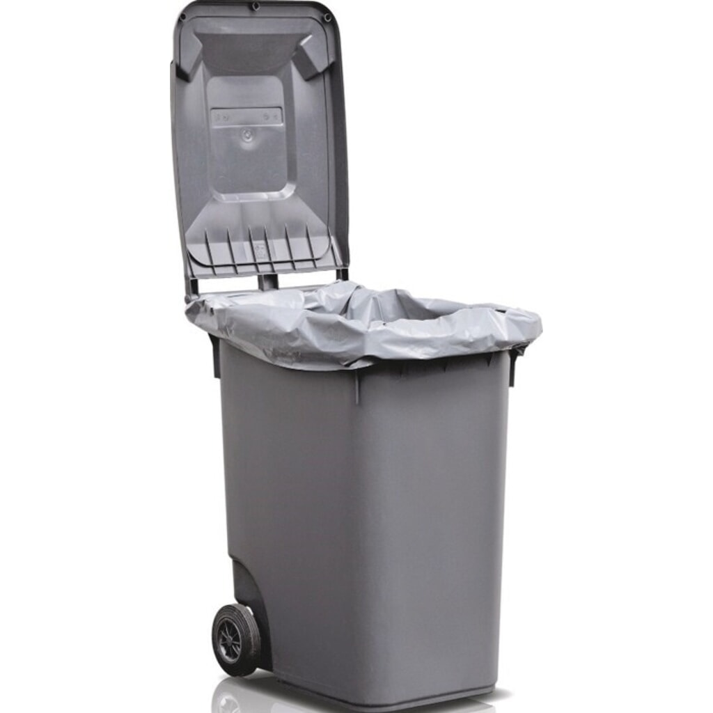 Kunststoffsack, B1200xL1350mm, 240 l LD-PE grau 100 µm, 50St./Karton Produktabbildung: Kunststoffsack, B1200xL1350mm, 240 l LD-PE grau 100 µm, 50St./Karton