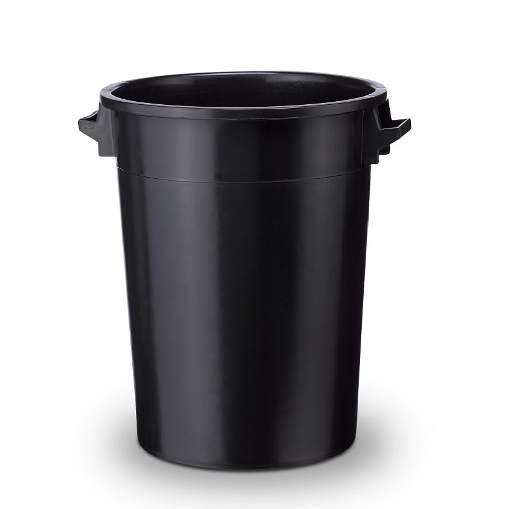 Produktabbildung: Kunststofftonne, schwarz, 100 Liter