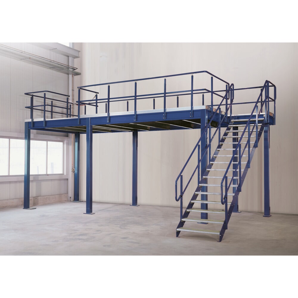 Produktabbildung: Lagerbühnen-Modulsystem GF, TK 350 kg/m², BxT 4.000 x 3.000 mm, enzianblau