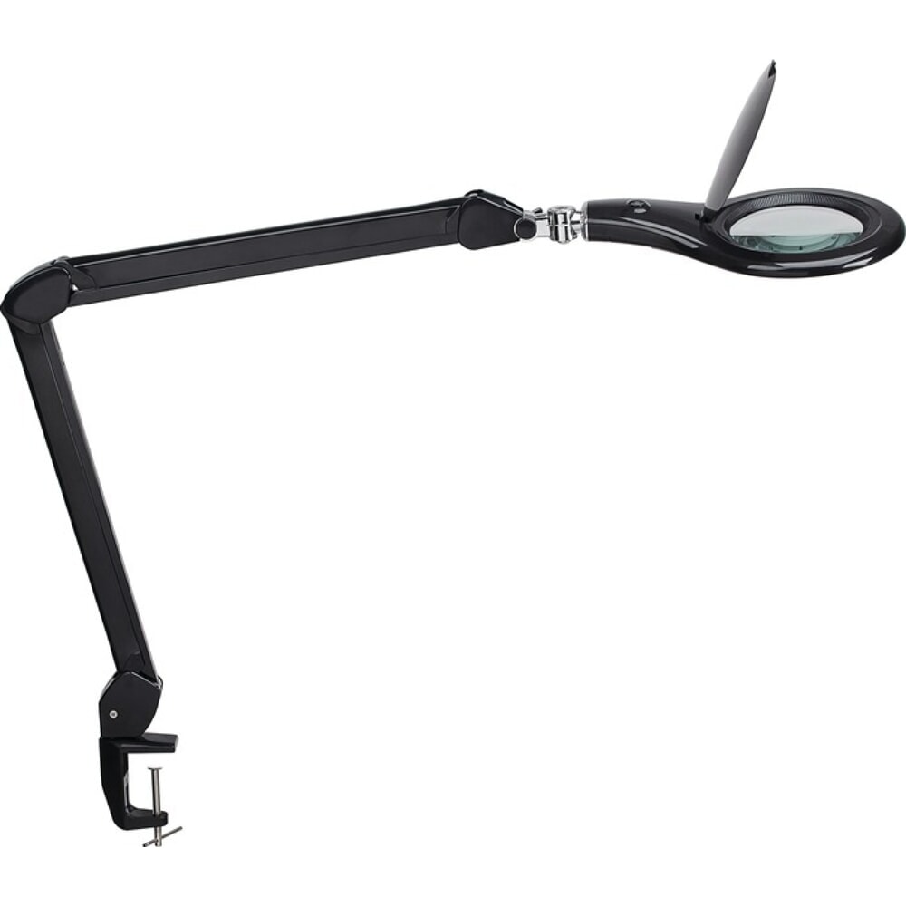 Produktabbildung: LED-Lupenleuchte, Tischklemme, Glaslinse 127 (5 ″), schwarz