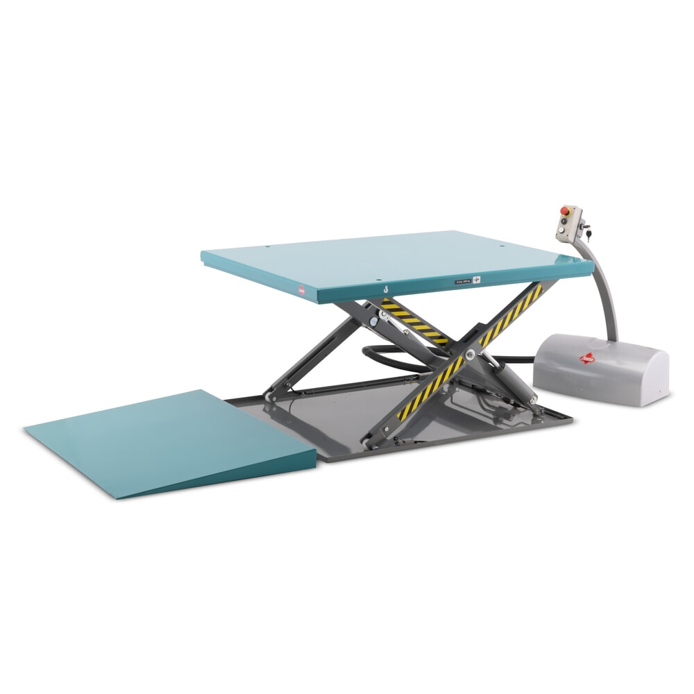 Produktabbildung: Flach-Scheren-Hubtisch Ameise® SLT 1.0, geschlossen, elektrisch