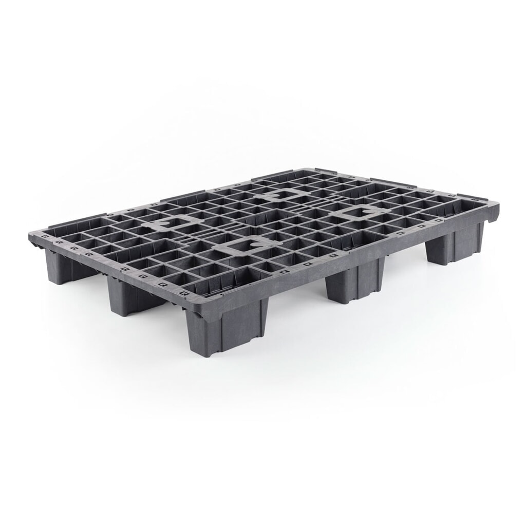 Leichtpalette aus Kunststoff, 1200x800x155 mm Produktabbildung: Leichtpalette aus Kunststoff, 1200x800x155 mm