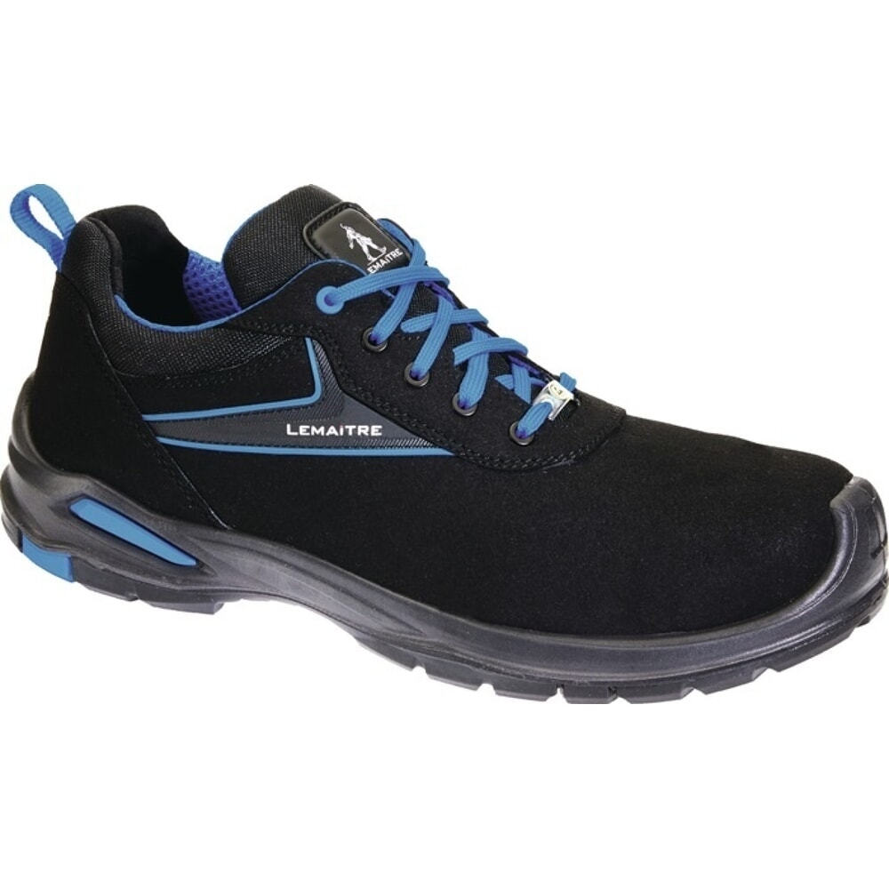 Produktabbildung: LEMAITRE Sicherheitsschuh Paul, S3 SRC ESD EN ISO 20345, Grösse 44 schwarz/blau, Mikrofaser