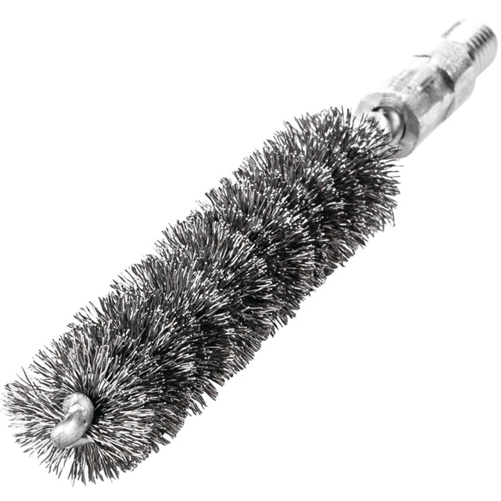 Produktabbildung: LESSMANN Rohrbürste L.115mm D.10mm Stahldraht gewellt Besatz-L.80mm