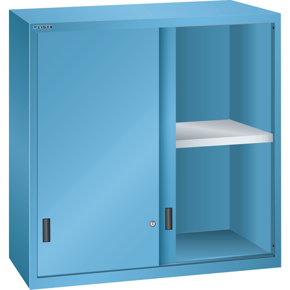 Produktabbildung: LISTA Aufsatzschrank mit Schiebetüren 54x27E, (BxTxH) 1023x572x1000mm, lichtblau