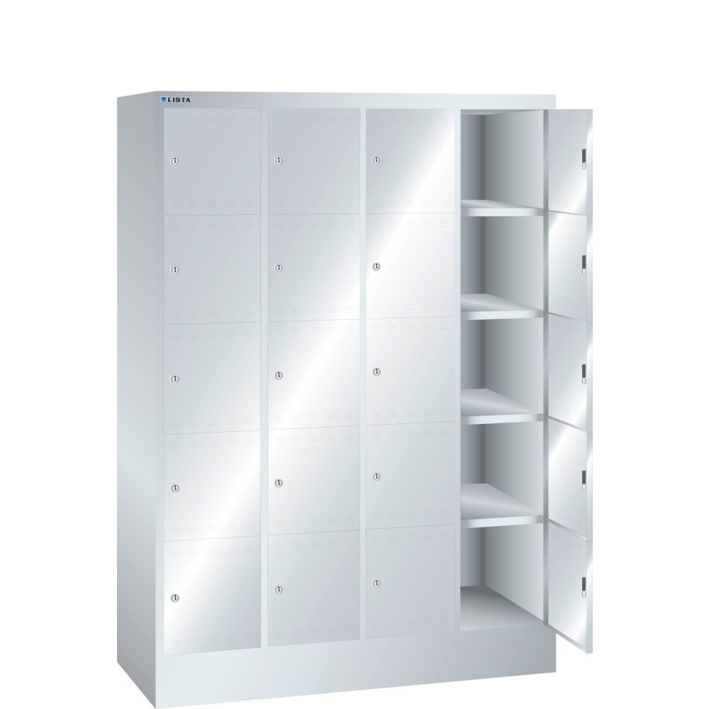 Produktabbildung: LISTA Fächerschrank, (BxTxH) 1200x500x1695mm, 4x5 Fächer, Zylinderschloss