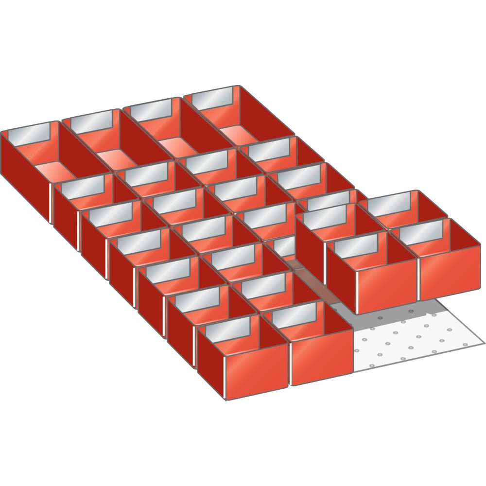 Produktabbildung: LISTA Set Einsatzkästen 18x36E, (BxT) 306x612mm, 28-teilig, für Fronthöhe 50mm