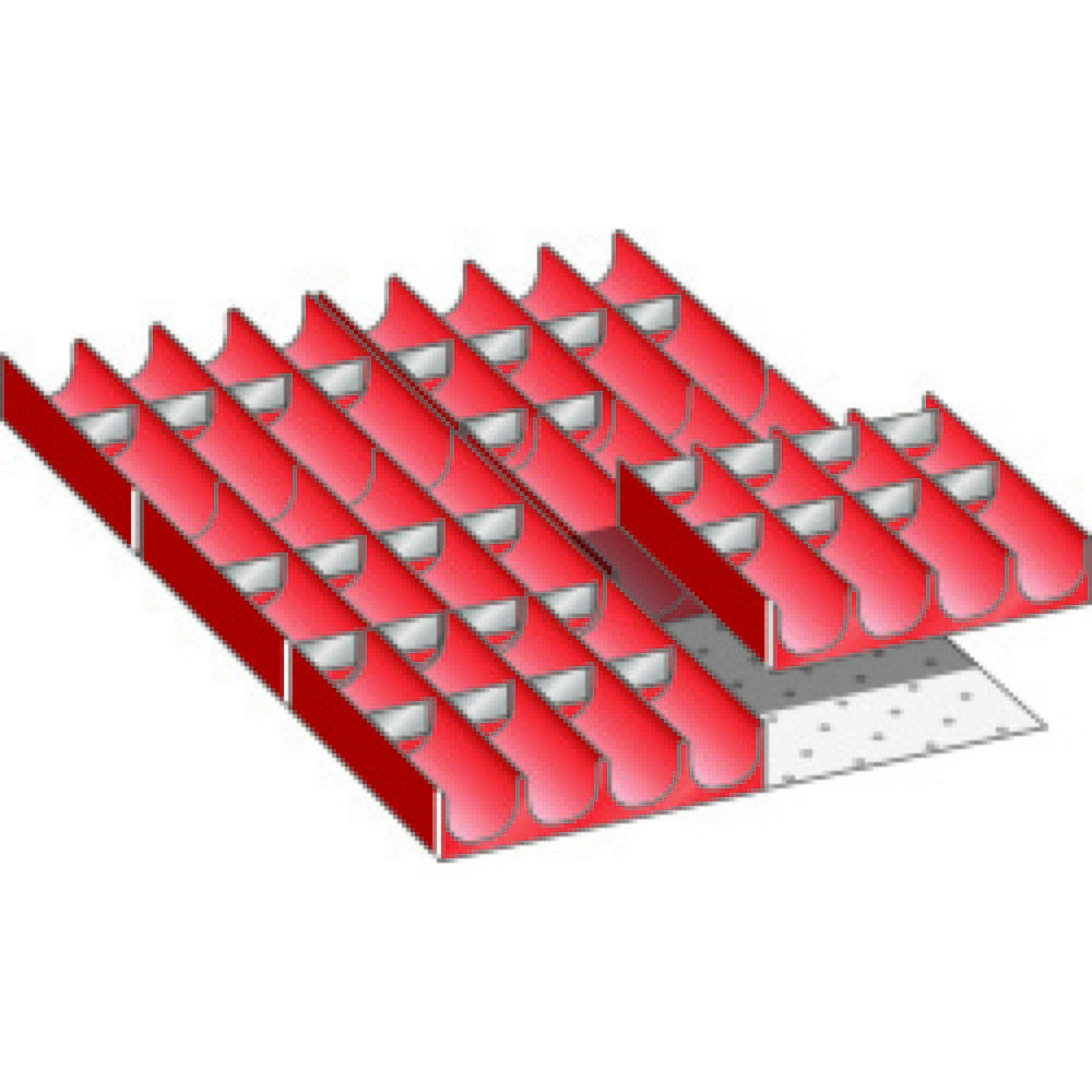 Produktabbildung: LISTA Set Mulden 18x27E, (BxTxFH) 306x459x50mm, 36-teilig