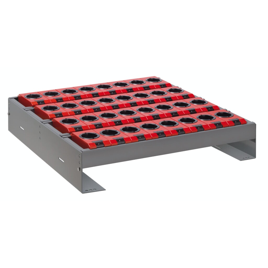 Produktabbildung: LISTA Werkzeughalter-Set 36x36E, (BxTxH) 588x596x82-162mm, Typ ISO-SK 50, 20 Halter