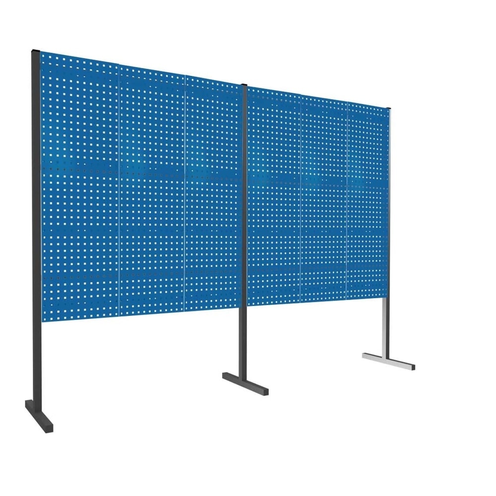 Produktabbildung: Kappes RasterPlan 6 Lochplatten, Doppelfeld 180°, H 1.500 mm, enzianblau