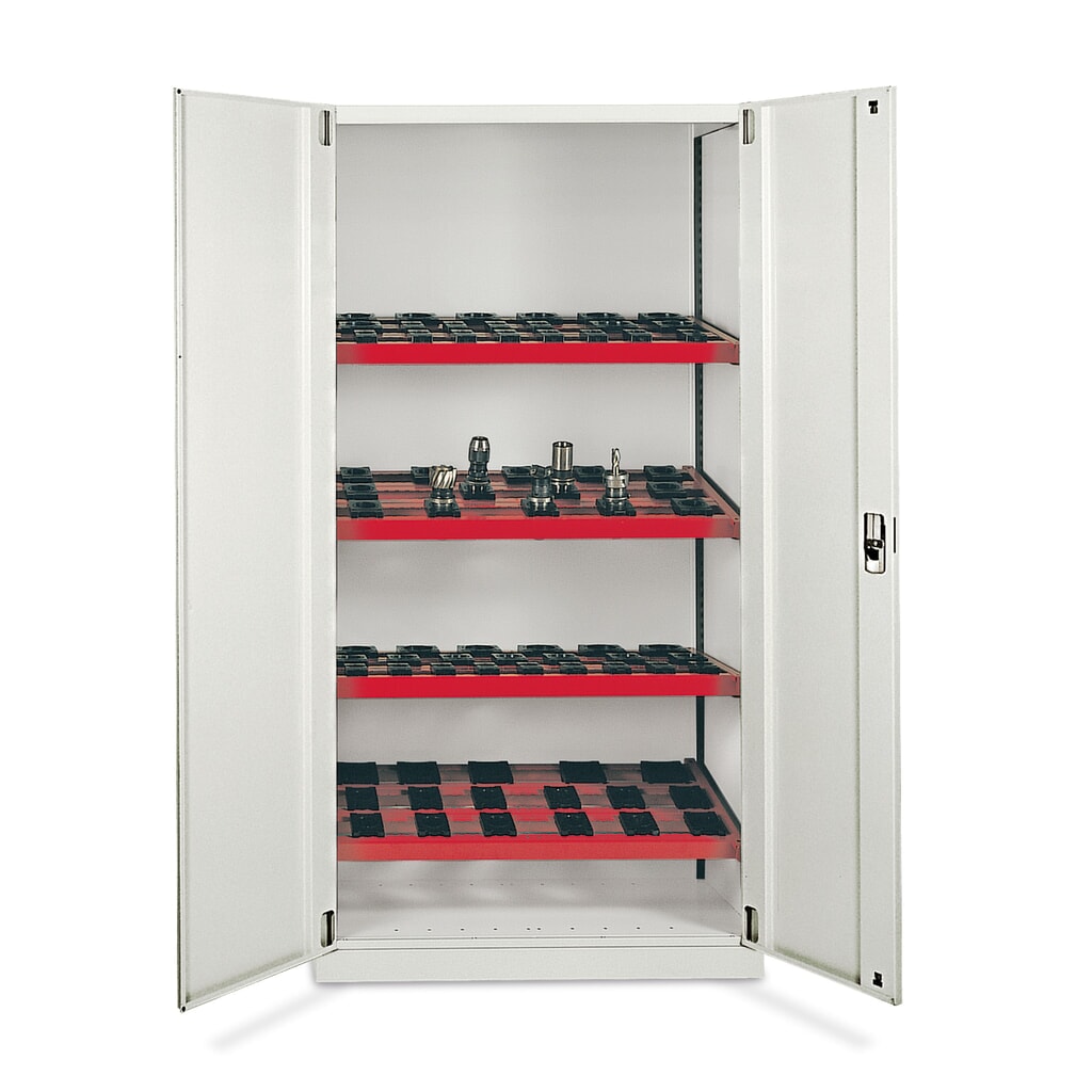 Produktabbildung: LOKOMA Flügeltürschrank für CNC-Werkzeuge, HxBxT 1.950 x 1.002 x 540 mm, rubinrot