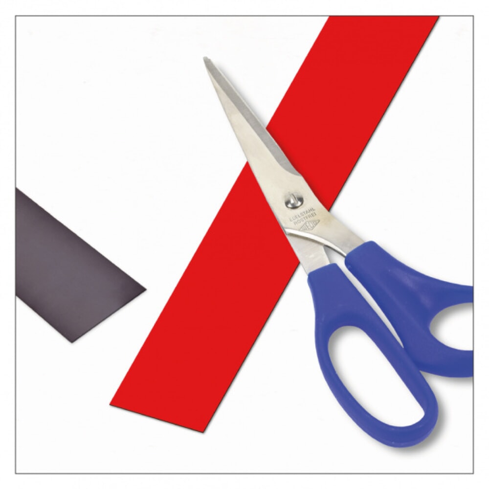 Produktabbildung: Magnetisches Beschriftungsband, Rolle, Höhe 30 mm, rot