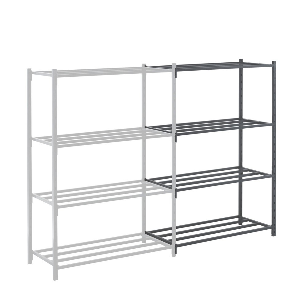 Produktabbildung: ManOrga Fachbodenregal, AF, mit Stahlrohr-Fachböden, FL 500 kg, HxBxT 2.000 x 1.010 x 500 mm