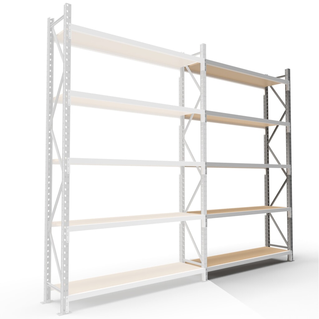 Produktabbildung: ManOrga Weitspannregal, mit Spanplatten, AF, HxBxT 3.000 x 2.700 x 800 mm