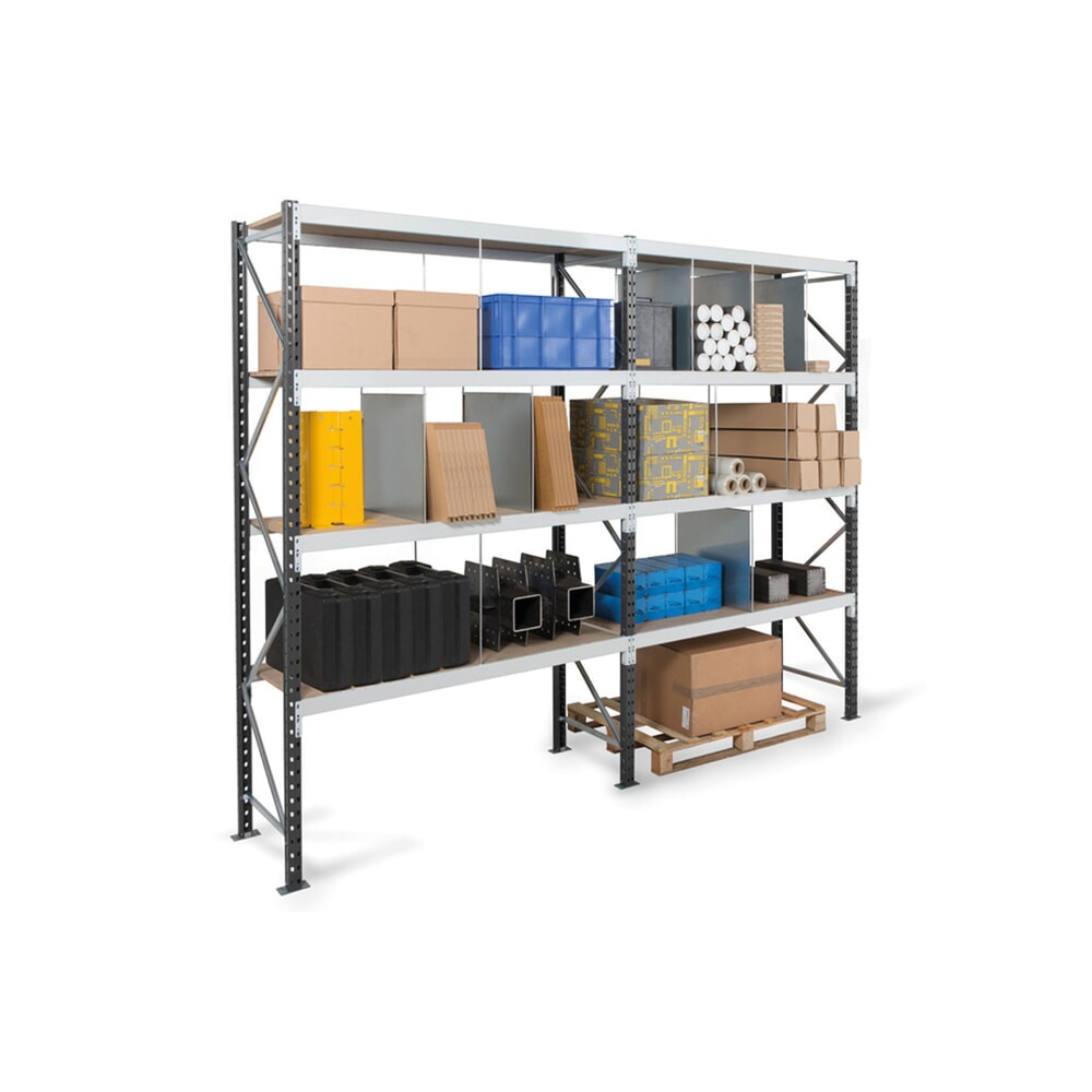 Produktabbildung Nr. 7: ManOrga Weitspannregal, mit Spanplatten, GF, FL 880 kg, HxBxT 2.000 x 1.800 x 600 mm