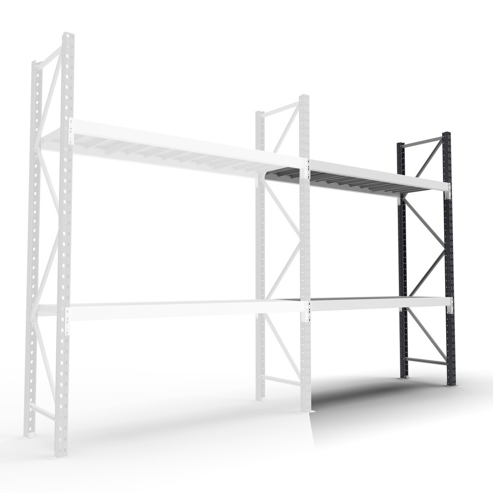 Produktabbildung: ManOrga Weitspannregal, mit Stahlpaneelen, AF, FL 880 kg, HxBxT 2.000 x 1.800 x 600 mm