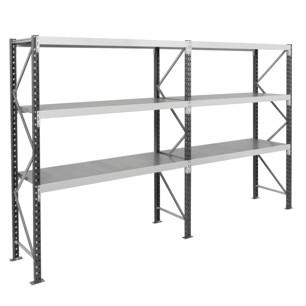 ManOrga Weitspannregal, mit Stahlpaneelen, AF, graphitgrau/lichtgrau, HxBxT 2.000 x 1.250 x 600 mm Produktabbildung Nr. 8: ManOrga Weitspannregal, mit Stahlpaneelen, AF, graphitgrau/lichtgrau, HxBxT 2.000 x 1.250 x 600 mm