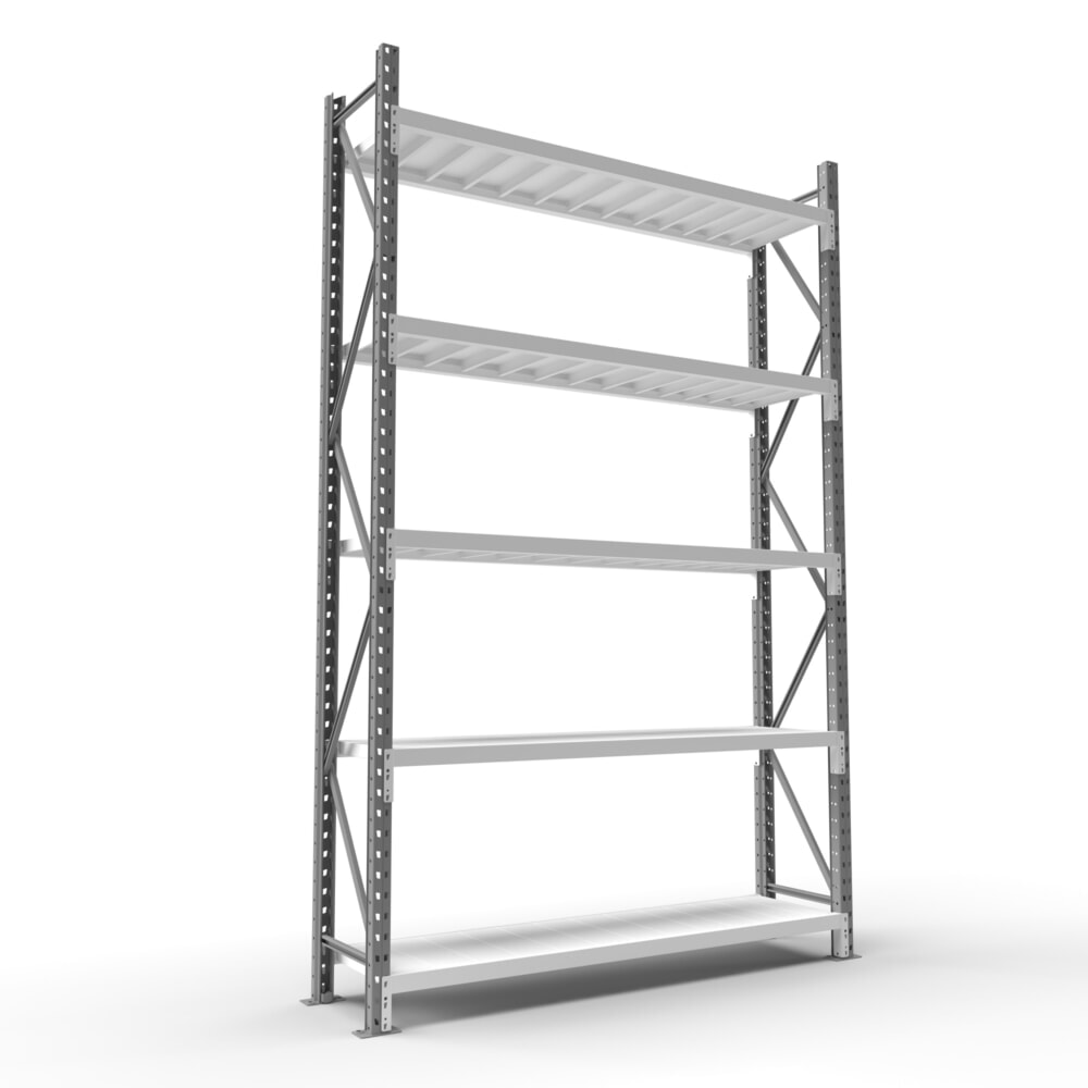 Produktabbildung: ManOrga Weitspannregal, mit Stahlpaneelen, GF, HxBxT 3.000 x 1.800 x 600 mm