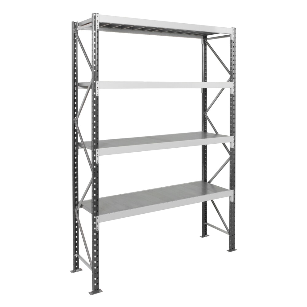 Produktabbildung: ManOrga Weitspannregal, mit Stahlpaneelen, GF, FL 880 kg, HxBxT 3.000 x 1.800 x 600 mm