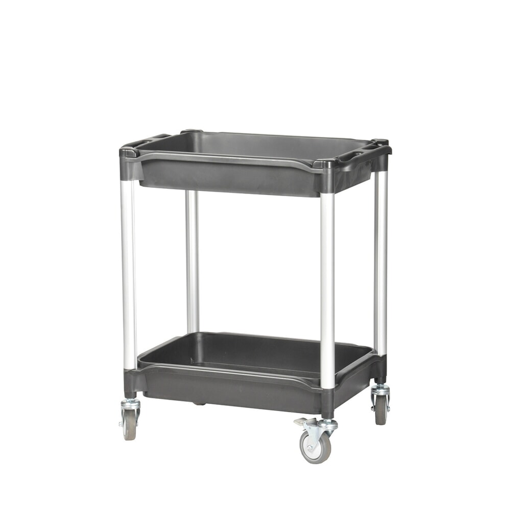 Produktabbildung: Matador Etagenwagen 608E schwarz - 2 Etagen Tiefböden