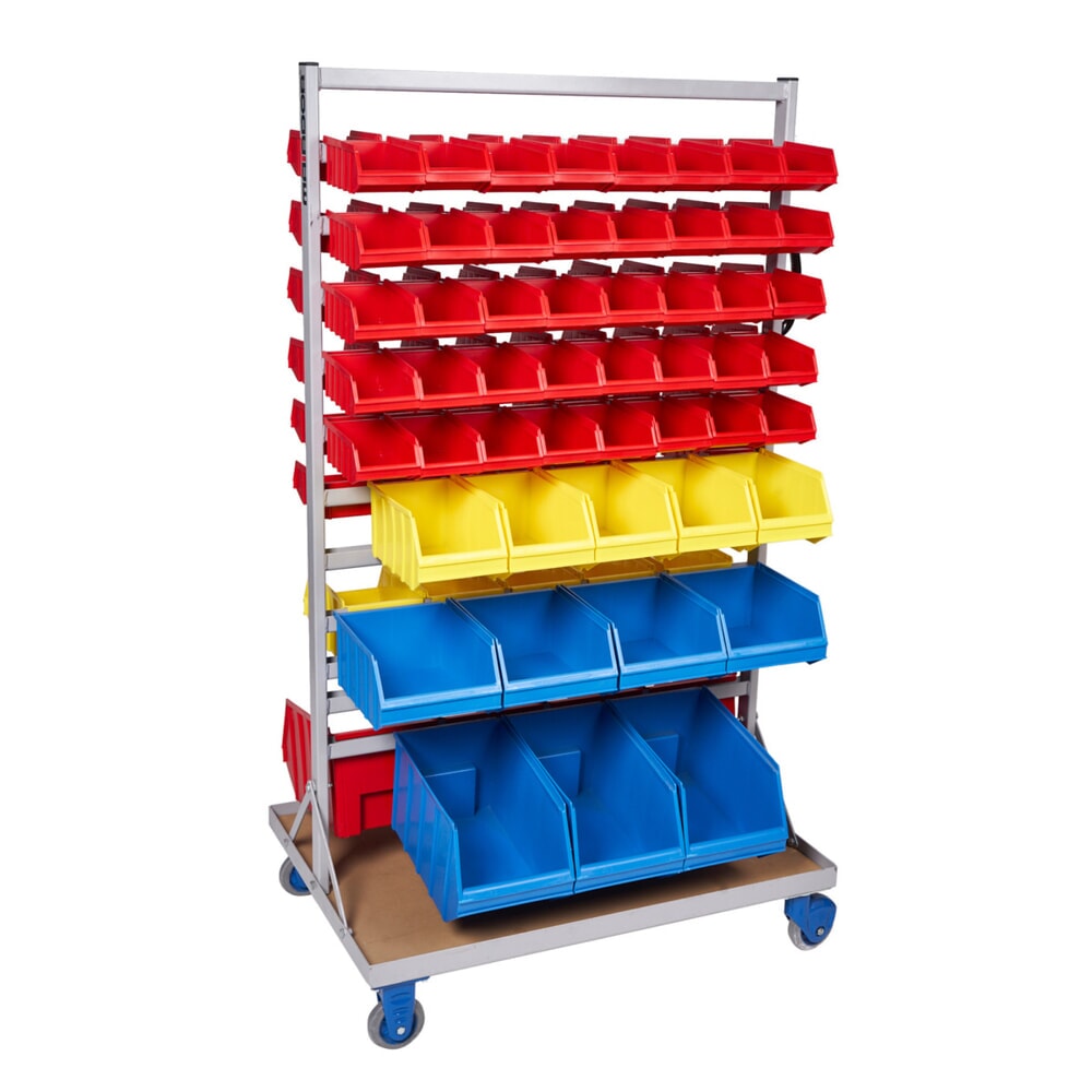 Produktabbildung Nr. 2: Matador - mobiler Magazinwagen für 130 Sichtlagerästen - beidseitig nutzbar