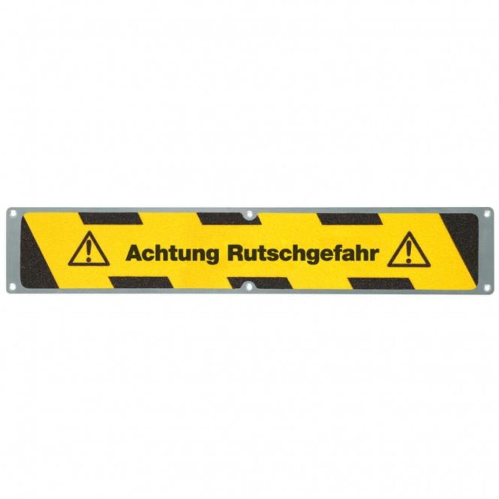 Anti-Rutschplatte 'Achtung Rutschgefahr', LxB 635 x 114 mm Produktabbildung: Anti-Rutschplatte 'Achtung Rutschgefahr', LxB 635 x 114 mm