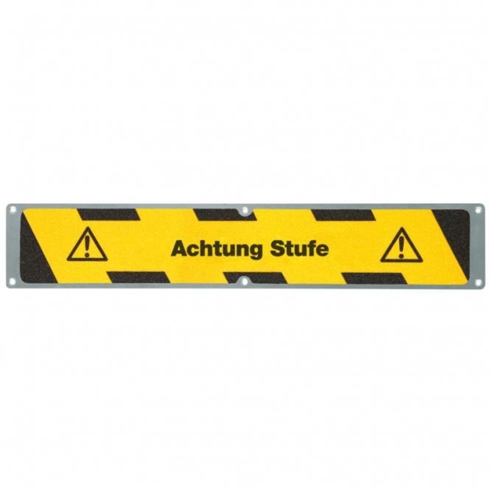 Produktabbildung: Anti-Rutschplatte 'Achtung Stufe', LxB 635 x 114 mm