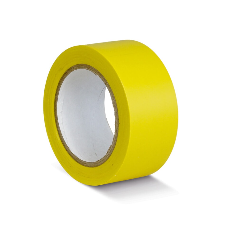 Mehlhose Bodenmarkierungsband aus PVC, Breite 50 mm, Rollenlänge 33 m, gelb Produktabbildung: Mehlhose Bodenmarkierungsband aus PVC, Breite 50 mm, Rollenlänge 33 m, gelb