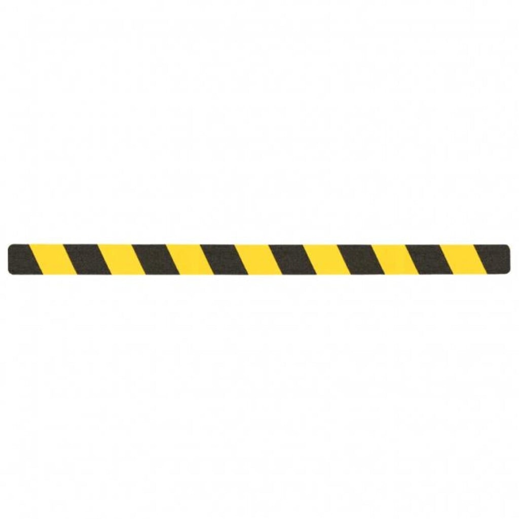 Produktabbildung: Mehlhose m2-Antirutschbelag™ Warnmarkierung, 10 Stk LxB 800 x 50 mm, gelb-schwarz