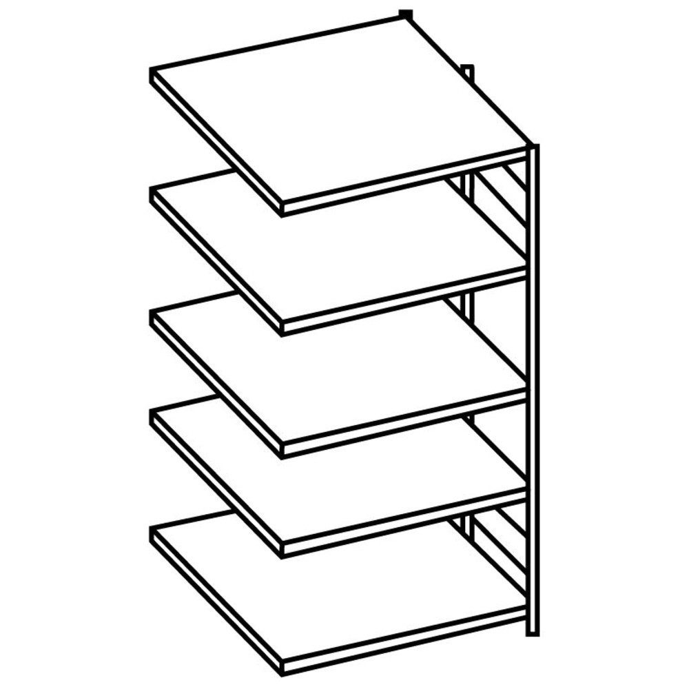 Produktabbildung Nr. 2: META Fachbodenregal, AF, doppelzeilig, FL 230 kg, lichtgrau, HxBxT 2.000 x 1.000 x 600 (2x300) mm