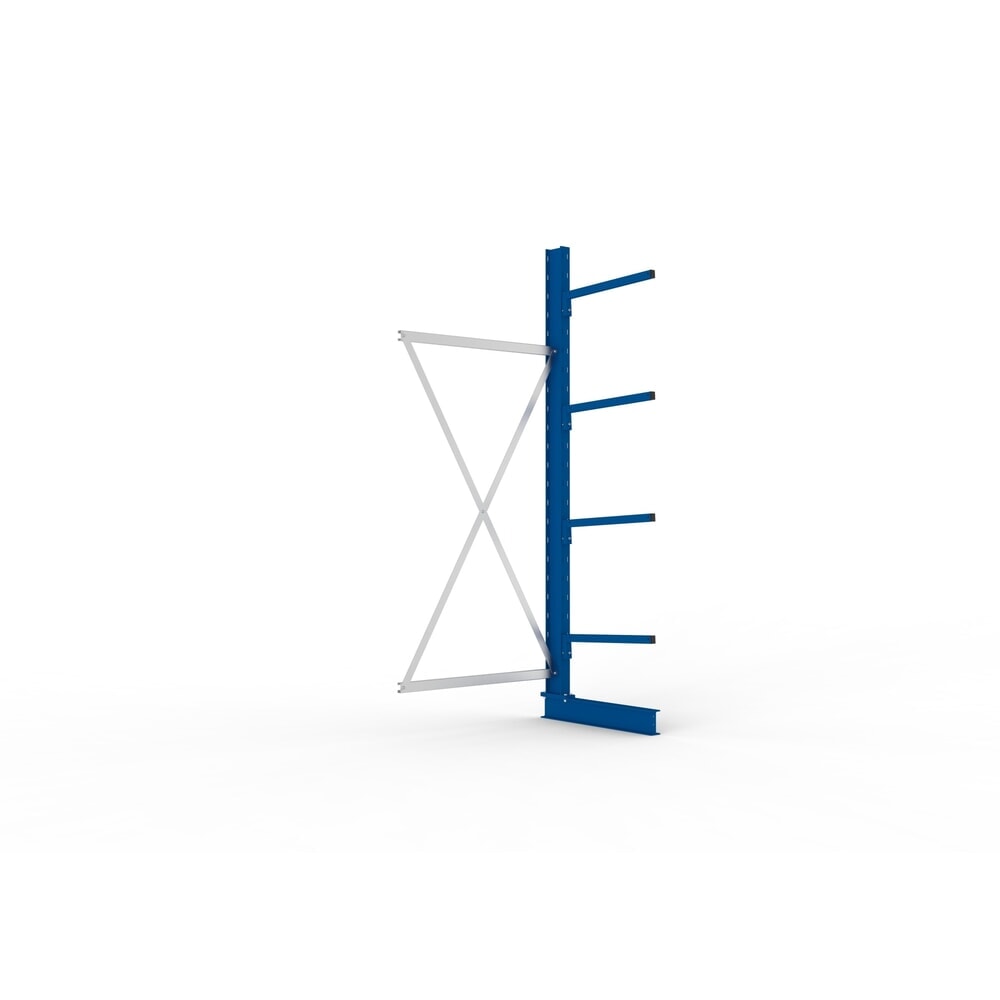 Produktabbildung: META Kragarmregal Anbaufeld, einseitig, Tragkraft pro Arm 140 kg, HxBxT 2.500 x 1.030 x 810 mm