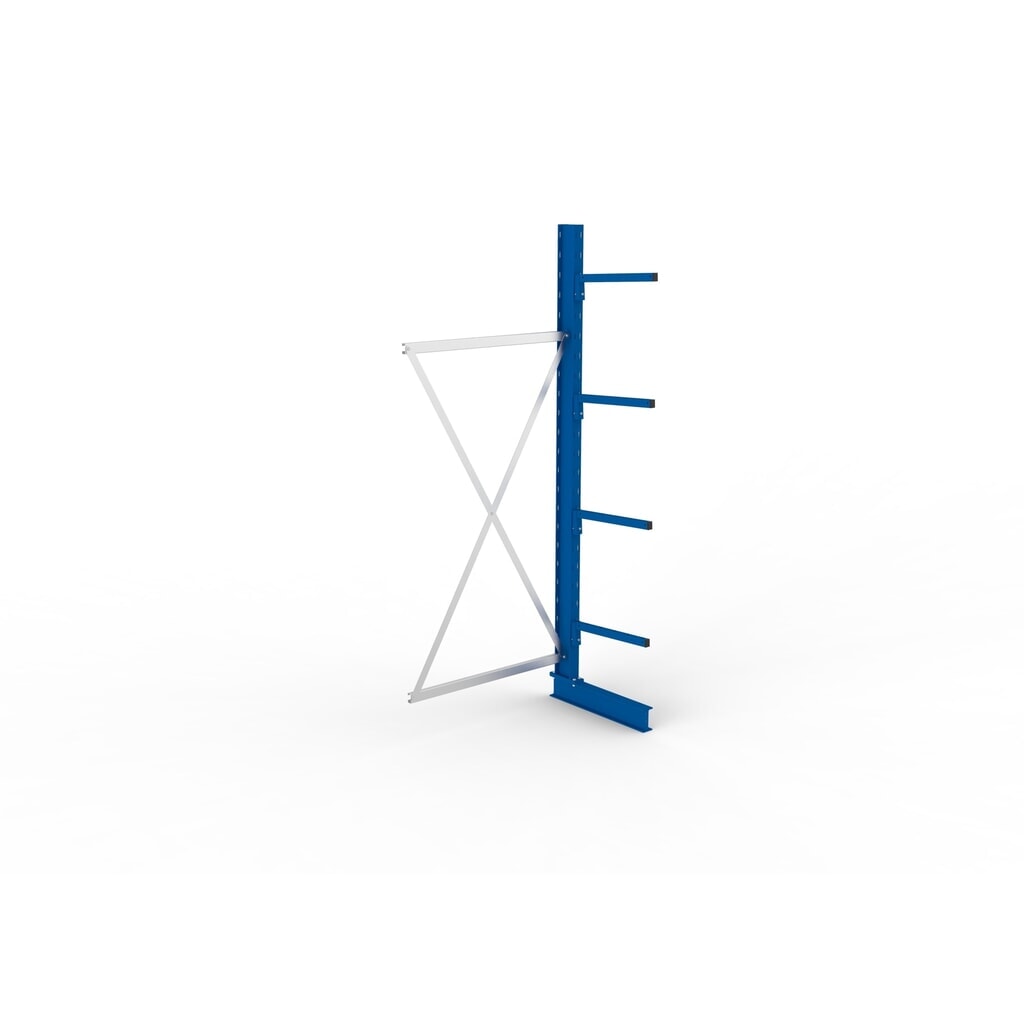 META Kragarmregal Anbaufeld, einseitig, Tragkraft pro Arm 175 kg, HxBxT 2.500 x 1.030 x 710 mm Produktabbildung Nr. 4: META Kragarmregal Anbaufeld, einseitig, Tragkraft pro Arm 175 kg, HxBxT 2.500 x 1.030 x 710 mm
