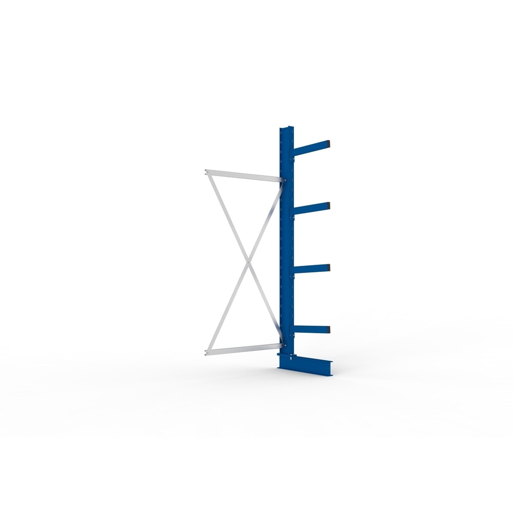 Produktabbildung: META Kragarmregal Anbaufeld, einseitig, Tragkraft pro Arm 430 kg, HxBxT 2.500 x 1.030 x 730 mm