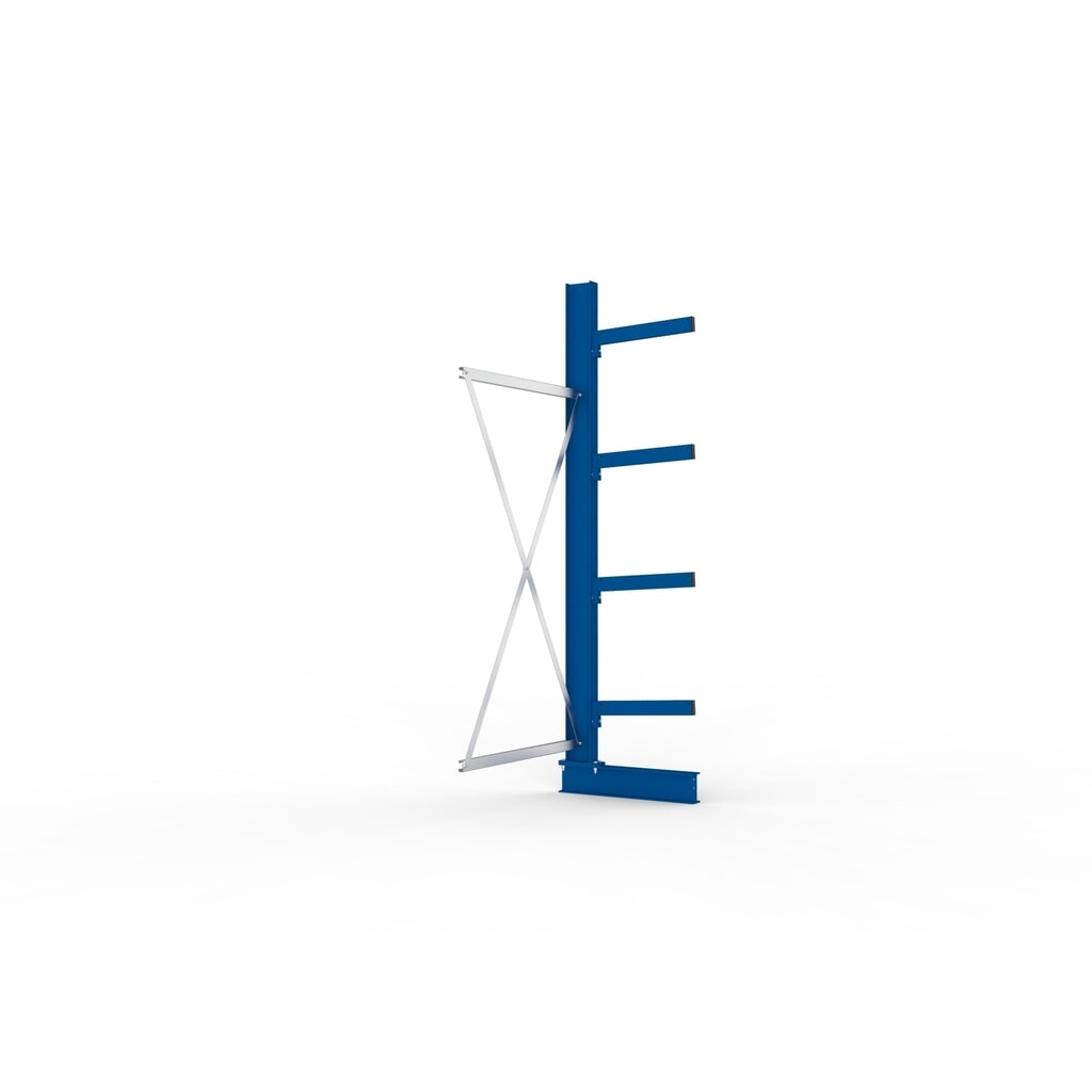 META Kragarmregal Anbaufeld, einseitig, Tragkraft pro Arm 430 kg, HxBxT 2.500 x 1.030 x 730 mm Produktabbildung Nr. 4: META Kragarmregal Anbaufeld, einseitig, Tragkraft pro Arm 430 kg, HxBxT 2.500 x 1.030 x 730 mm