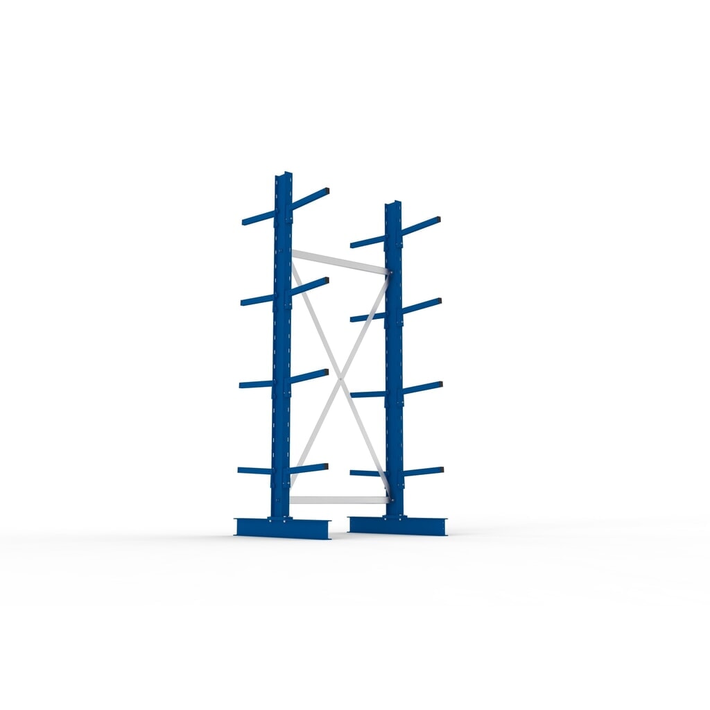 Produktabbildung Nr. 3: META Kragarmregal Grundfeld, doppelseitig, Tragkraft pro Arm 220 kg, HxBxT 2.500 x 1.094 x 1.020 mm
