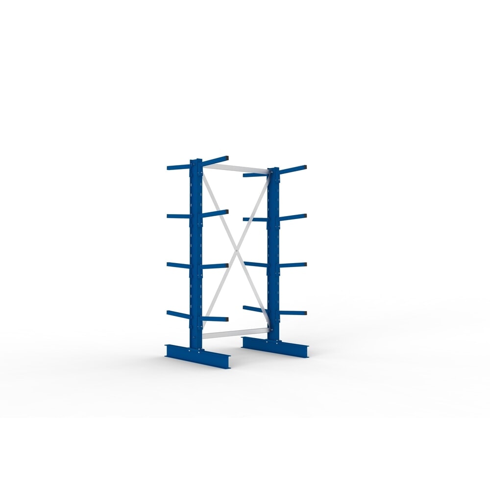 Produktabbildung: META Kragarmregal Grundfeld, doppelseitig, Tragkraft pro Arm 220 kg, HxBxT 2.000 x 1.094 x 1.020 mm