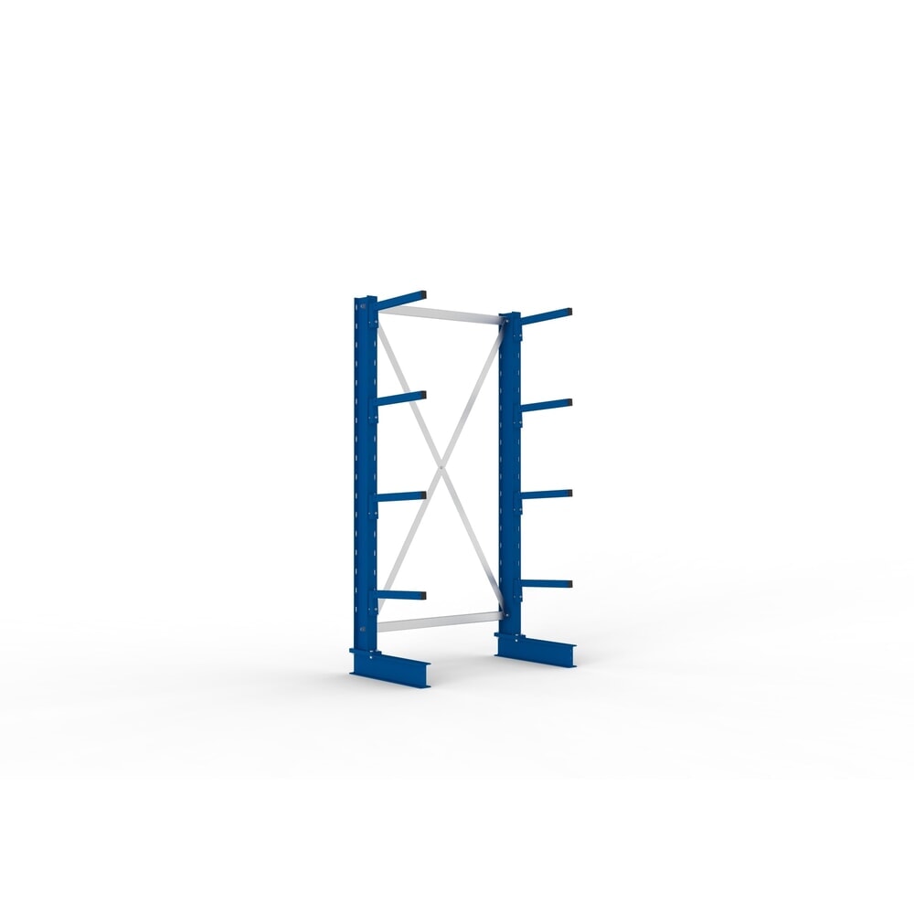 Produktabbildung: META Kragarmregal Grundfeld, einseitig, Tragkraft pro Arm 220 kg, HxBxT 2.000 x 1.094 x 610 mm