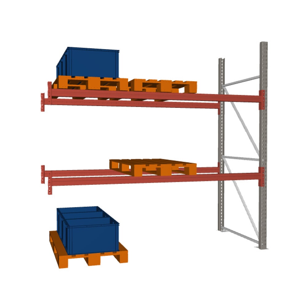 Produktabbildung: META MULTIPAL  Palettenregal , Anbaufeld, Fachlast 1.470 kg, 9 Palettenplätze, 2,7 m Höhe