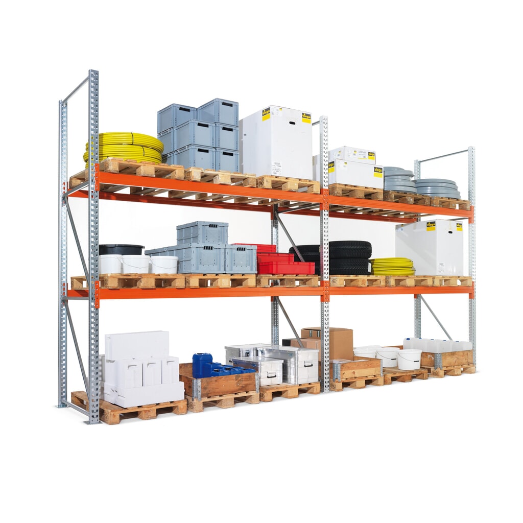 META MULTIPAL Palettenregal , Fachlast 2340 kg, 9 Palettenplätze, 2,7 m Höhe, 1 Feld Produktabbildung Nr. 2: META MULTIPAL Palettenregal , Fachlast 2340 kg, 9 Palettenplätze, 2,7 m Höhe, 1 Feld